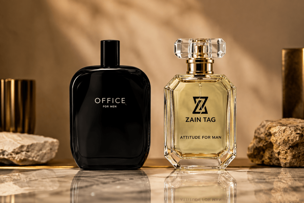 Comparing original designer perfume vs impression bottle