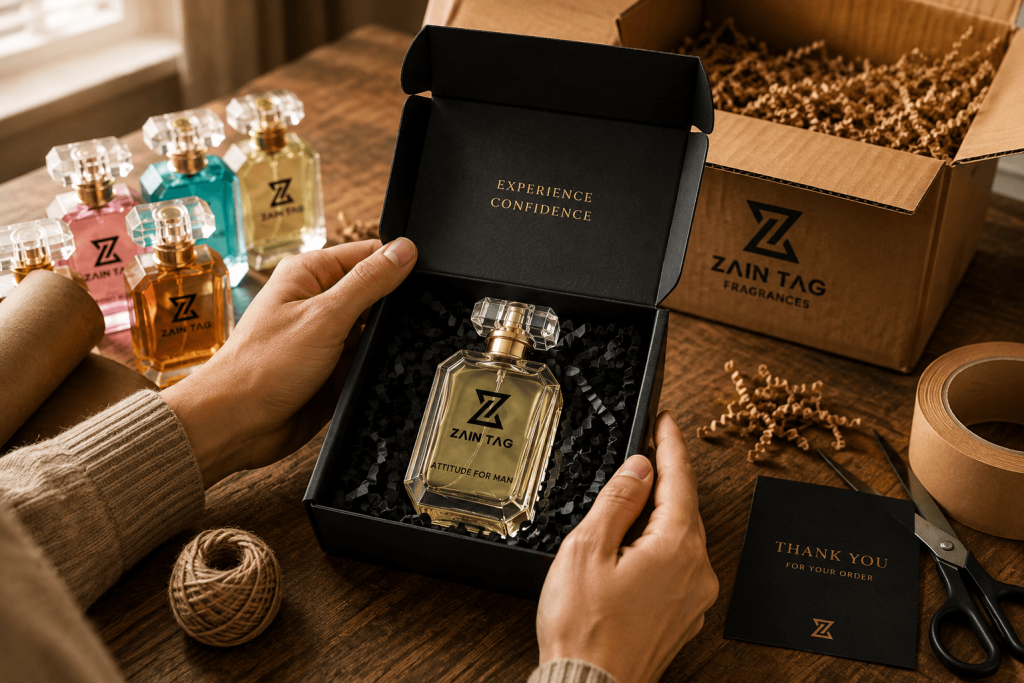 Protective packaging for perfume impression online order